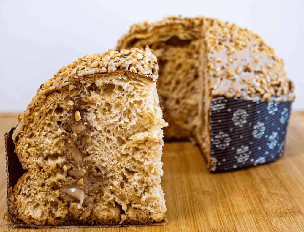 Panettone artigianale alla nocciola piemonte igp